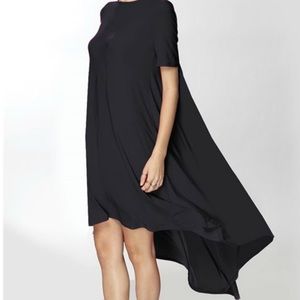 COPY - High-low Cap Sleeve Dress in Grey